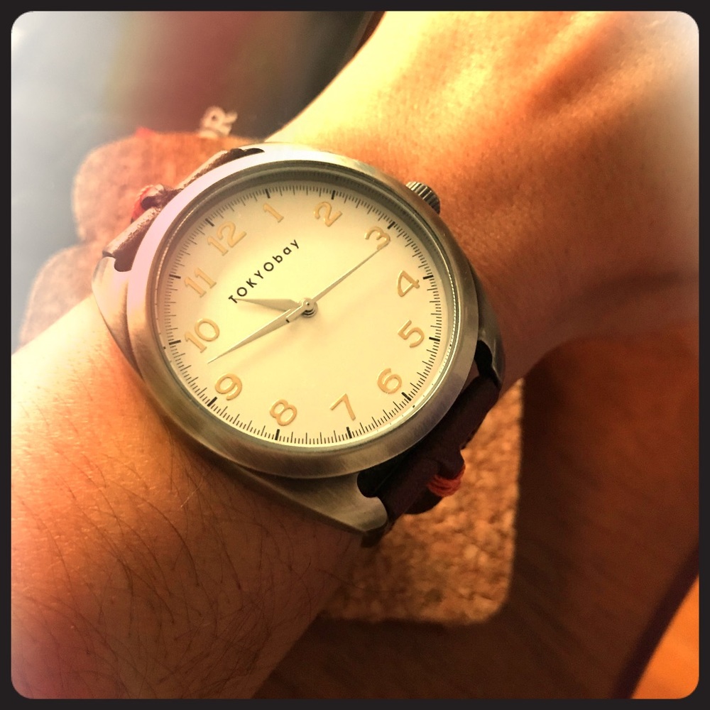 Handsome men’s leather watch by TOKYObay.